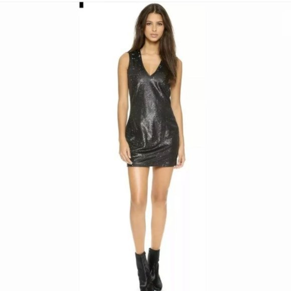 NWT ADDISON Black Sequin Hardy Shine Dress size small - Picture 8 of 12
